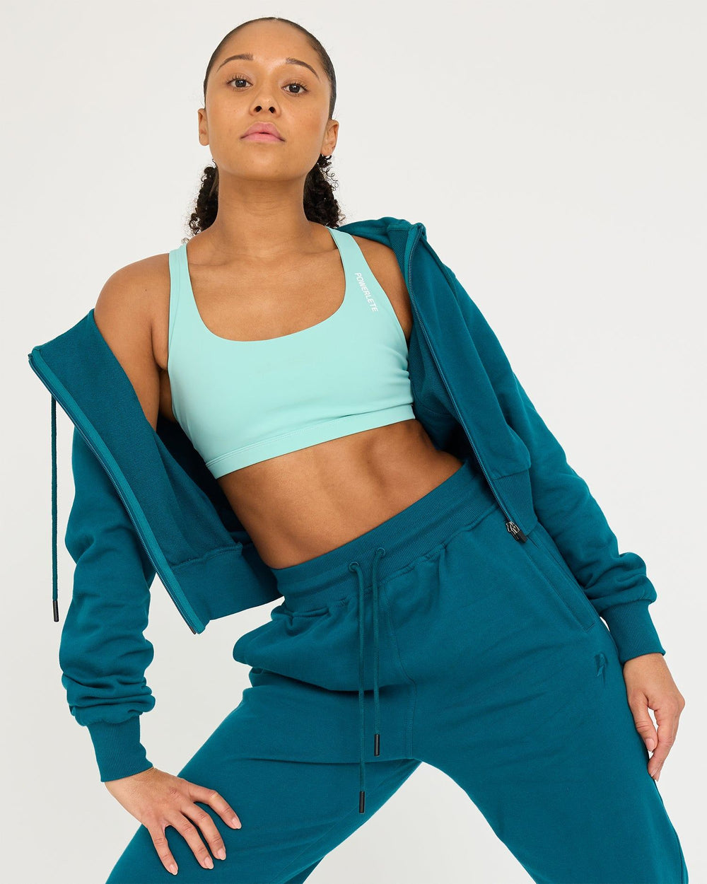 Core Classic Cropped Hoodie med dragkedja