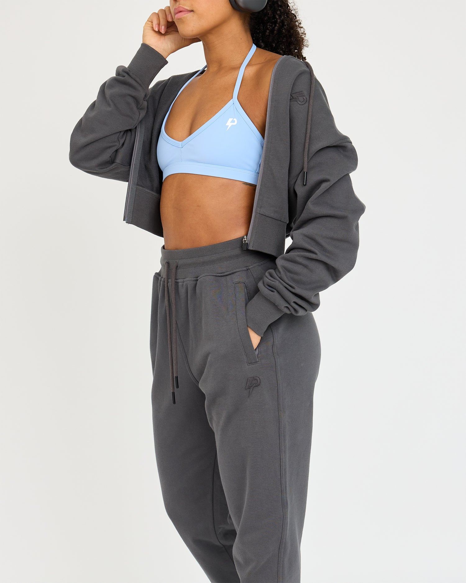 Sudadera con cremallera Core Classic Cropped