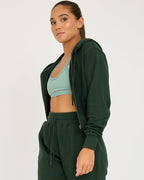 Felpa con cappuccio Core Classic Cropped Zip