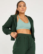 Felpa con cappuccio Core Classic Cropped Zip